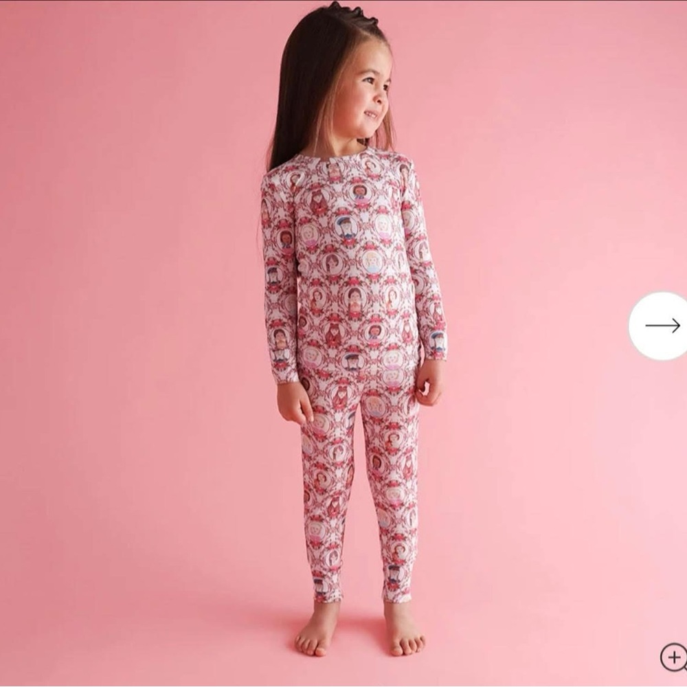 Posh Peanut Kids Pajama Set - Floral Pink